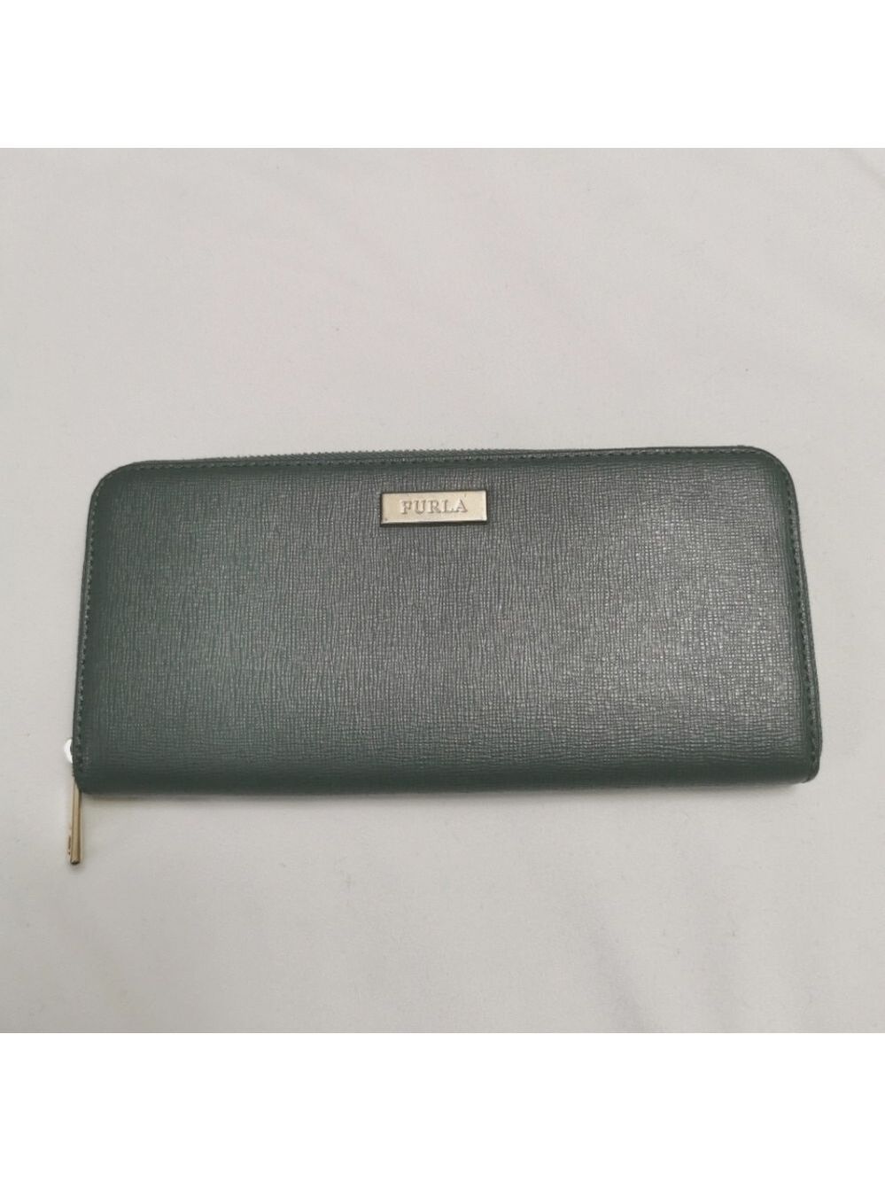Furla Zippy Continental Wallet Pebbled Leather Teal